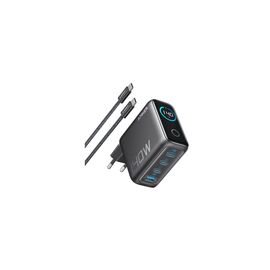 Зарядное устройство Anker Laptop GaN 140W 3xUSB-C PD3.1 + USB-A + display + cable Black (B2697GZ1)
