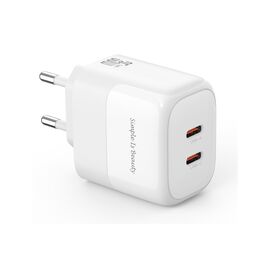 Зарядное устройство XO L140 35W 2xUSB-C PD White (L140_White)