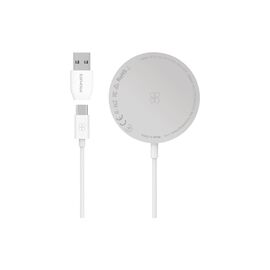 Зарядное устройство Promate wireless charger auramag-15w silver (auramag-15w.silver)