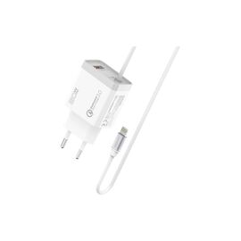 Зарядное устройство Promate 20W PD Lightning + USB QC3.0 (icharge-pdqc3.white)