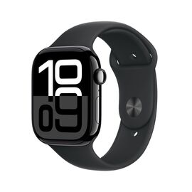 Смарт-годинник Apple Watch Series 10 GPS + Cellular 42mm Jet Black Aluminium Case with Black Sport Band - S/M (MWX63QH/A)