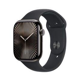 Смарт-часы Apple Watch Series 10 GPS + Cellular 46mm Slate Titanium Case with Black Sport Band - S/M (MWYD3QH/A)