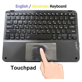 Клавіатура BeCover (265х185 мм) with TouchPad Bluetooth UA Black (713401)