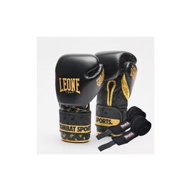 Боксерські рукавички Leone GN220 DNA Black 12 унцій (GN220_Black_12oz)