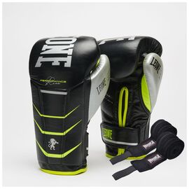 Боксерські рукавички Leone GN110F Revo Fluo Black 12 унцій (GN110F_Black_12oz)
