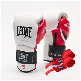 Боксерские перчатки Leone GN113 IL Tecnico N3 White 10 унцій (GN113_White_10oz)