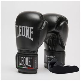 Боксерские перчатки Leone GN383 Thunder Black 14 унцій (GN383_Black_14oz)