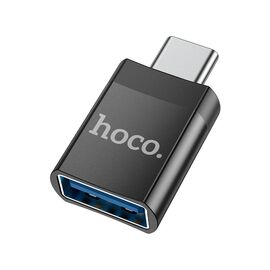 Переходник UA17 USB-C M to USB F USB3.0 Black HOCO (6931474762016)