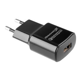 Зарядний пристрій Grand-X Quick Charge QС3.0 3.6V-6.5V 3A, 6.5V-9V 2A, 9V-12V 1.5A USB (CH-550B)
