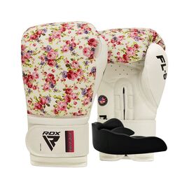 Боксерские перчатки RDX FL-6 White 8 унцій (BGR-FL6W-8oz)
