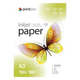 Фотобумага PrintPro A3 (PME190-100) CW 190g/m, matte (PME190100A3_OEM)