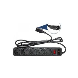 Сетевой фильтр питания LogicPower LP-X5-UPS 2.0м, 0,75mm2, 10A (2753)