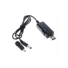 Кабель питания USB to DC 5.5x2.5mm + 3.5x1.35mm 9V-12V 0.8m 18W Kingda (KD-USB-DC9/12)
