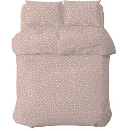 Постільна білизна Home Line Горох рожево-ліловий, бязь, полуторний (181731)