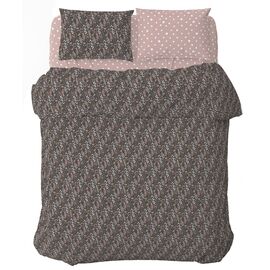 Постільна білизна Home Line Цвітіння трав/горох графіт/фрезовий, бязь, полуторний (176876)