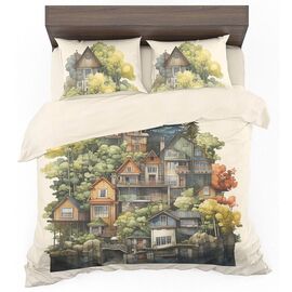 Постельное белье Home Line Домики, бязь, полуторный (184468)