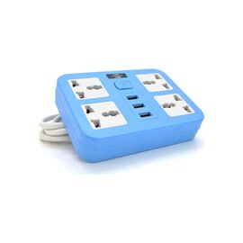 Сетевой фильтр питания Voltronic TВ-Т15, 4роз, 3*USB Blue (ТВ-Т15-Blue)