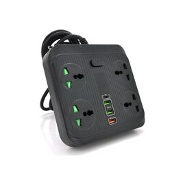 Сетевой фильтр питания Voltronic TВ-Т18, 4роз, 2*USB+PD Black (OS-Т18-Black)