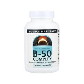 Витаминно-минеральный комплекс Source Naturals Комплекс витаминов B, 50 мг, B-50 Complex, 100 таблеток (SNS-00421)