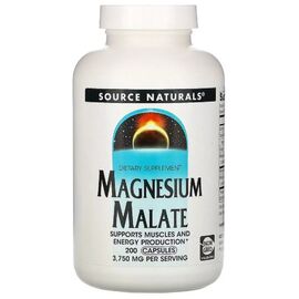 Мінерали Source Naturals Магній малат, Magnesium Malate, 200 капсул (SNS-01600)