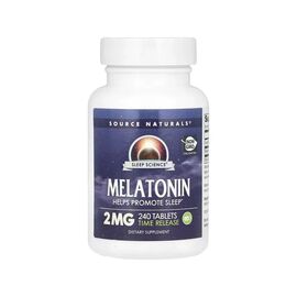 Витаминно-минеральный комплекс Source Naturals Мелатонин медленного высвобождения, 2 мг, Melatonin, 240 табл (SNS-00064)