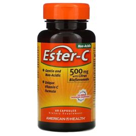 Травы American Health Эстер-С с Бифлавоноидами, Ester-C, 500 мг, 60 капсул (AMH-16960)