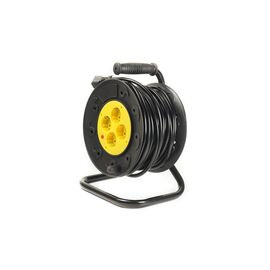 Мережевий подовжувач PowerPlant на катушке 30 м, 4 розетки (JY-2002/30) (PPRA10M300S4)