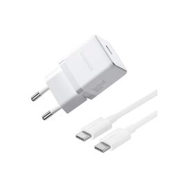 Зарядное устройство Baseus Palm Fast Charger 1C 30W + Cable 1.0m Type-C 60W white (P10111605213-01)