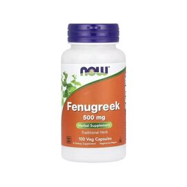 Травы Now Foods Пажитник, 500 мг, Fenugreek, 100 вегетарианских капсул (NOW-04677)