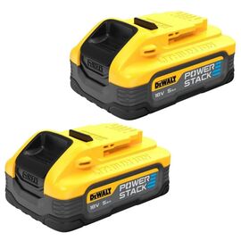 Аккумулятор к электроинструменту DeWALT 18 В XR Li-lon PowerStack 5Ah, 2 шт. (DCBP518H2)