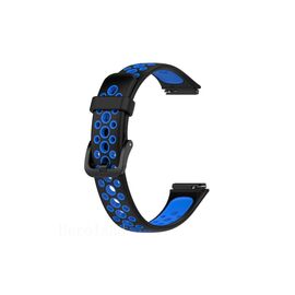 Ремешок для фитнес браслета BeCover Vents Style для Huawei Band 7/Honor Band 7 Black-Blue (709437)
