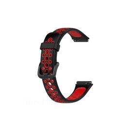 Ремешок для фитнес браслета BeCover Vents Style для Huawei Band 7/Honor Band 7 Black-Red (709440)