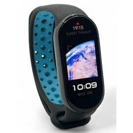 Ремешок для фитнес браслета BeCover Vents Style для Xiaomi Mi Smart Band 9 Black-Blue (711982)