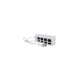 Концентратор Voltronic USB 2.0 to 4xUSB with switches white (YT-HWS4HS-W)