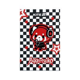 Блокнот Kite А6 Aggretsuko, твердая обложка, 80 листов, клетка (AR25-199)