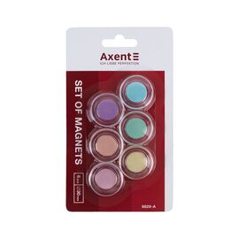 Магнит Axent 30 мм, 6 шт, Pastelini (9829-А)