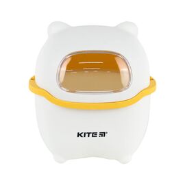 Корзина для бумаг Kite Настольный контейнер для мусора, бело-оранжевый (K24-009-8)