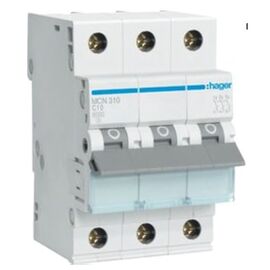 Автоматический выключатель Hager 3-п. C 10A (6kA) 3M (A) (MCN310)