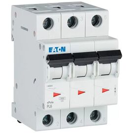 Автоматический выключатель Eaton 3-п. М3 С 6А PL6 6кА