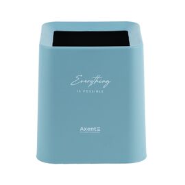 Корзина для бумаг Axent Настольный мусорный контейнер, квадратный, голубой (2132-07-A)