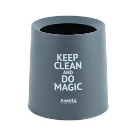 Кошик для паперів Axent Настільний контейнер для сміття, круглий, сірий (2131-03-A)