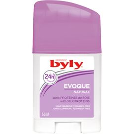 Дезодорант Byly Стик Evoque Natural Защита 24 часа С протеинами шелка для чувствительной кожи 50 мл (8411104017696)