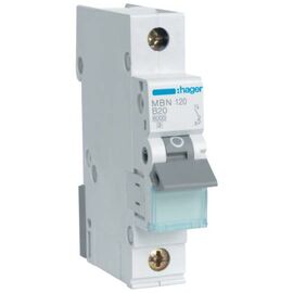Автоматический выключатель Hager 1-п. B 20A (6kA) 1M (A) (MBN120)