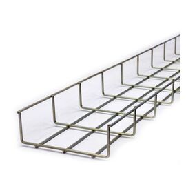 Кабельний організатор CMS Лоток сітчатий 200х100, дріт Ø4 мм, білий цинк, 2.5метра (CMS-WBB4-15050Z)