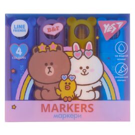 Набір маркерів Yes текстовий Line Friends 4 шт (391105)