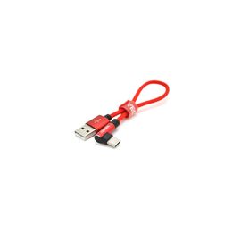 Дата кабель USB 2.0 AM to USB-C 0.2m 2.4A red VEGGIEG (YT-UT-20R)