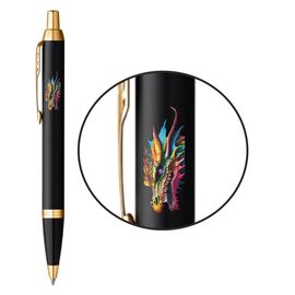 Ручка шариковая Parker IM 17 ZODIAC Black GT BP Яркий Дракон (22032_Z3330u)