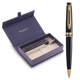 Ручка кулькова Waterman EXPERT Black GT  BP + чохол + подар.упаковка GIFT24 (20 021b24)