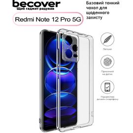 Чехол для моб. телефона BeCover Xiaomi Redmi Note 12 Pro 5G Transparancy (708813)