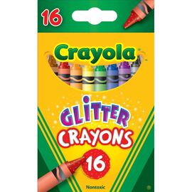 Карандаши цветные Crayola воскові з блискітками, 16 шт (256318.024)